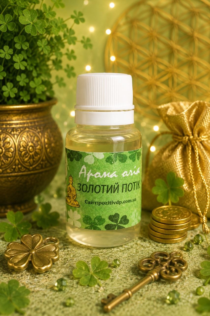🧴 Аромаолія «Золотий потік» · Серія «Достаток»