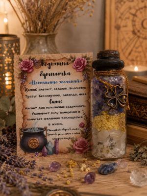 Відьомська пляшечка-оберіг «Виконання бажань»