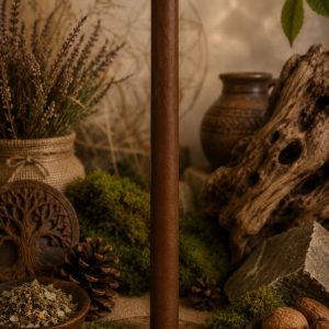 Свічка ритуальна воскова коричнева 20 см