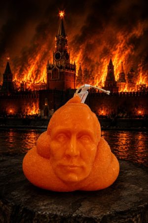 🇺🇦 «Кремлівська ганьба» — патріотична сувенірна свічка